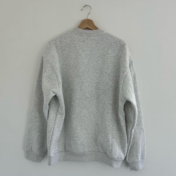 NWT Cash Only Ash/Gray Embroidered Wrecking Crewneck Sweatshirt - Picture 2 of 3